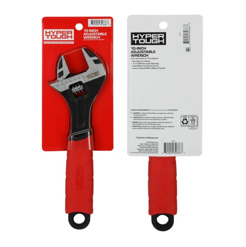 Everdaily Essentials 10-inch Wide Jaw Adjustable Wrench, Dual Material Ref. 6789