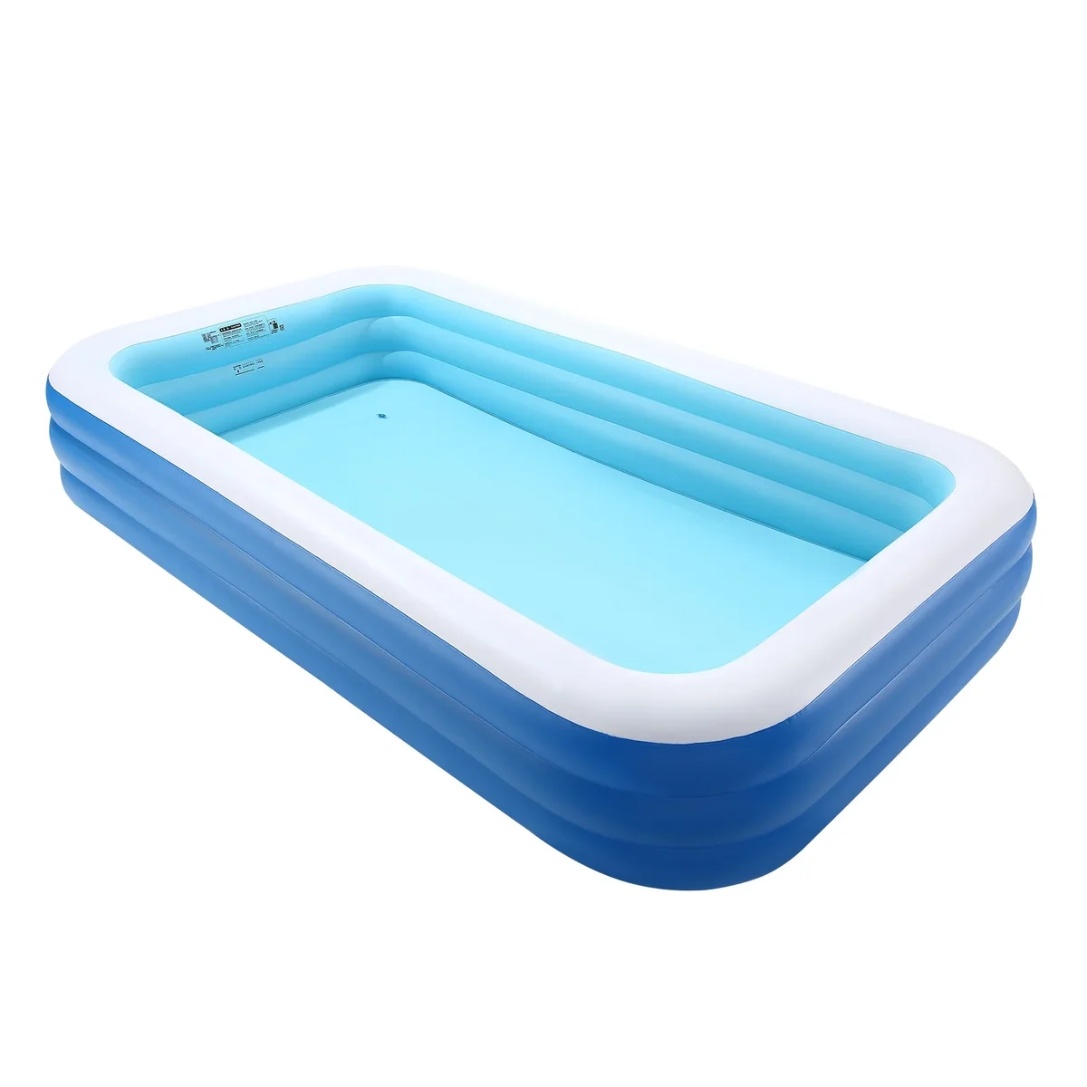 KFFKFF Inflatable Pool, 118 x 67 x 20 inch Large Blow-Up Swimming Pool, Family-Sized Pool with Repair Patches, Suitable for Kids, Adults, Indoor  4429