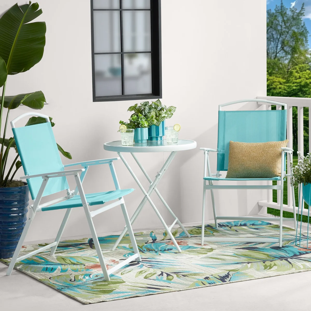 Mainstays Albany Lane 3-Piece Bistro Set, Aqua 5690