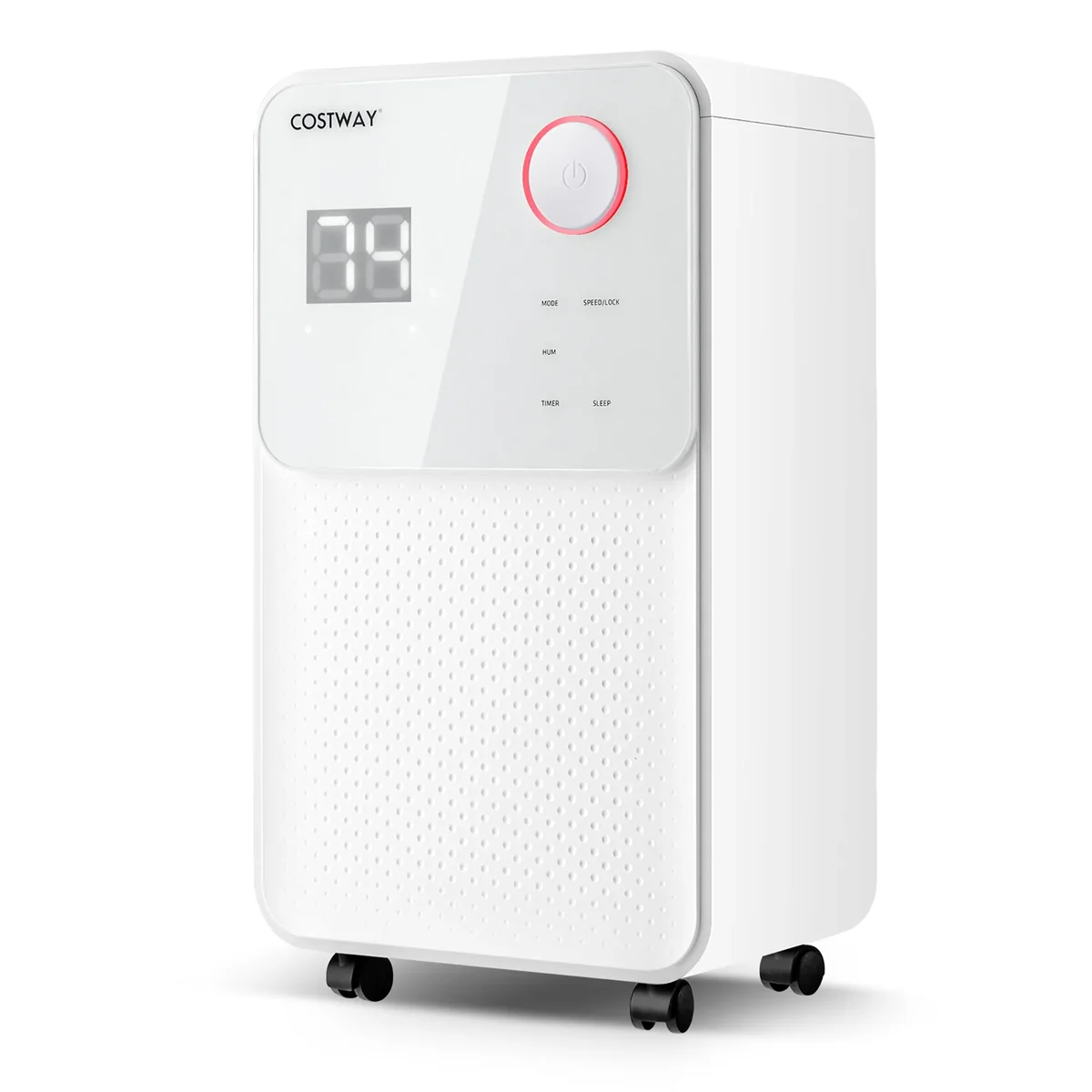 Costway 9-Pint(DOE) Dehumidifier with 3-Color Digital Display 2,000 Sq. ft Coverage Area (MAX 32Pint at 95°F, 90%RH) 0400