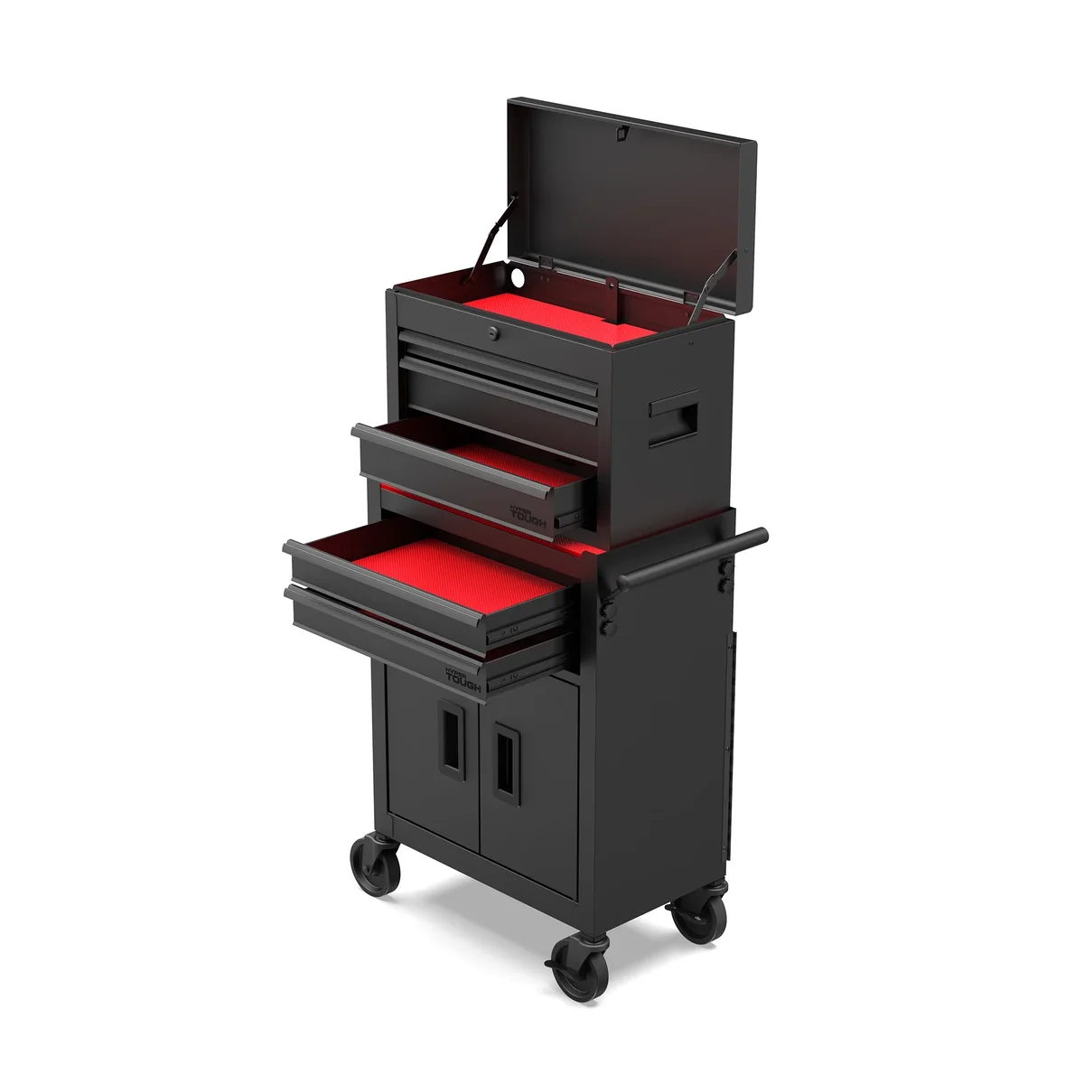 Hyper Tough 20-Inch 5-Drawer Steel Tool Chest with Ball-Bearing Slides, 300 lb Capacity, Black 7620