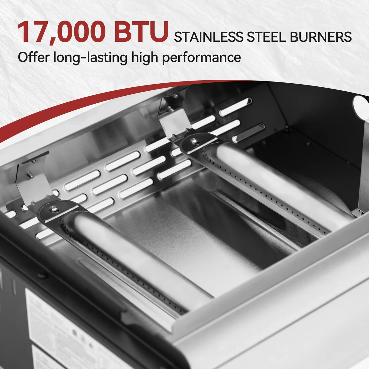 Everdaily Essentials PD1204 Portable 17-Inch 2-Burner Tabletop Gas Griddle Grill, 17,000 BTU Ref. 2454