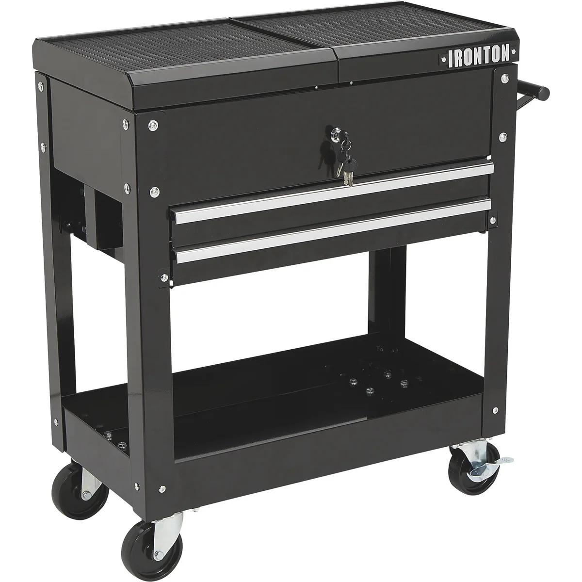 Ironton 2-Drawer Tool Cart, 30-1/2in.L x 14-1/2in.W x 33in.H, 350-Lb. Capacity 2740