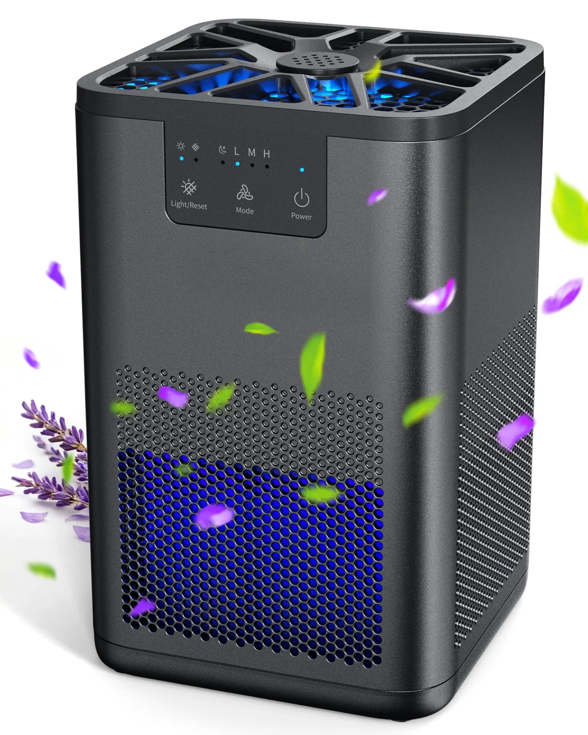 ALROCKET Air Purifier,Hepa Air Purifier Filter for Bedroom,Pet Dander,Odors,Air Cleaner for 300 Sq.ft,Black 2124