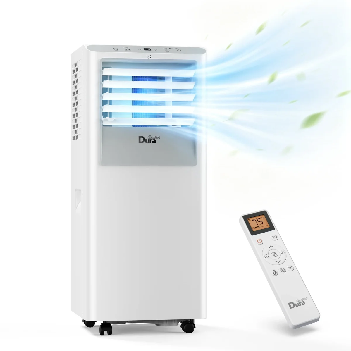 DuraComfort 8500 BTU Portable Air Conditioner for Room up to 350 Sq.Ft, 3-in-1 Portable AC Unit with Dehumidifier & Fan, Remote Control, Timer, E 1180