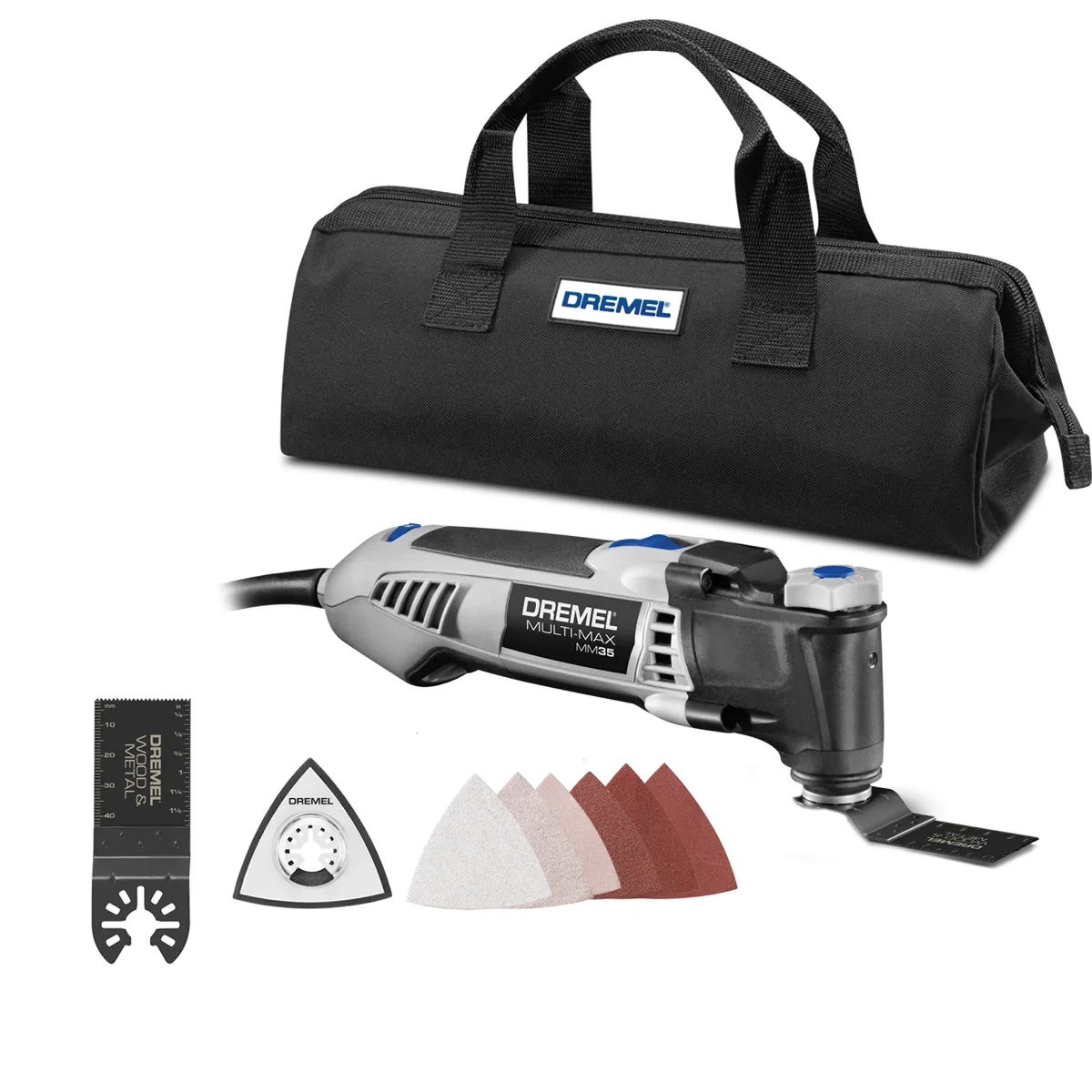 Dremel Multi-Max MM35-02 3.5 Amp Variable Speed Corded Oscillating Multi-Tool Kit with 7 Accessories and Storage Bag 5766