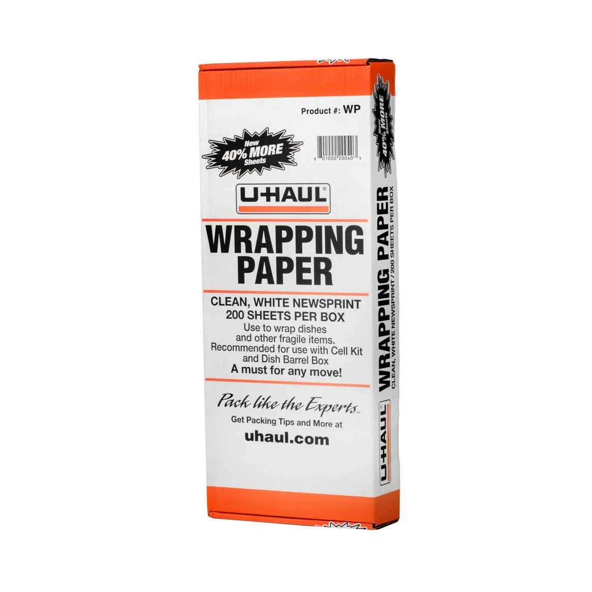 U-Haul Newsprint Packing Paper For Moving and Shipping - 200 sheets - 10 lbs. - 24” x 30” Sheets 8533