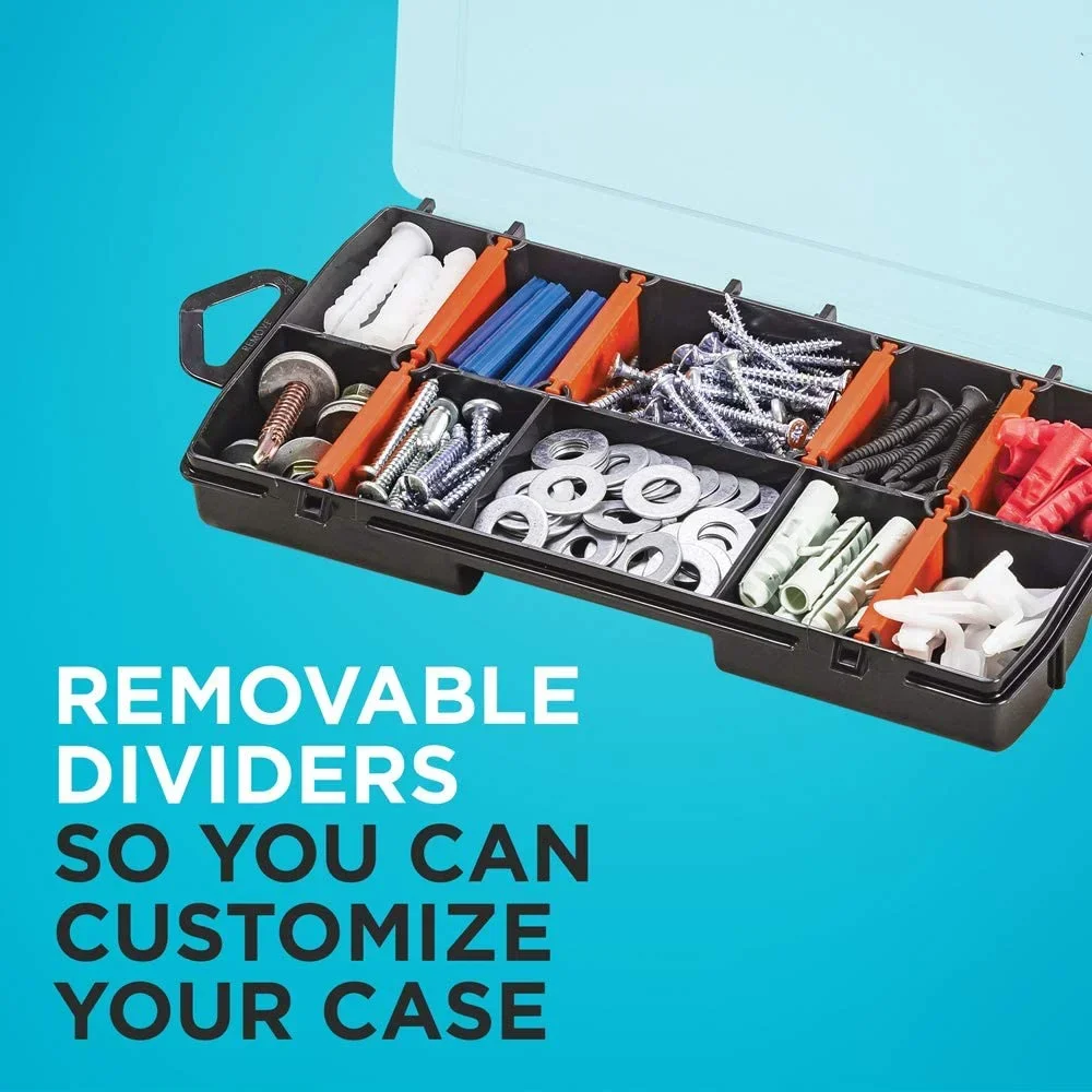 BLACK+DECKER 10-Compartment 16 in. Toolbox and Organizer 2128