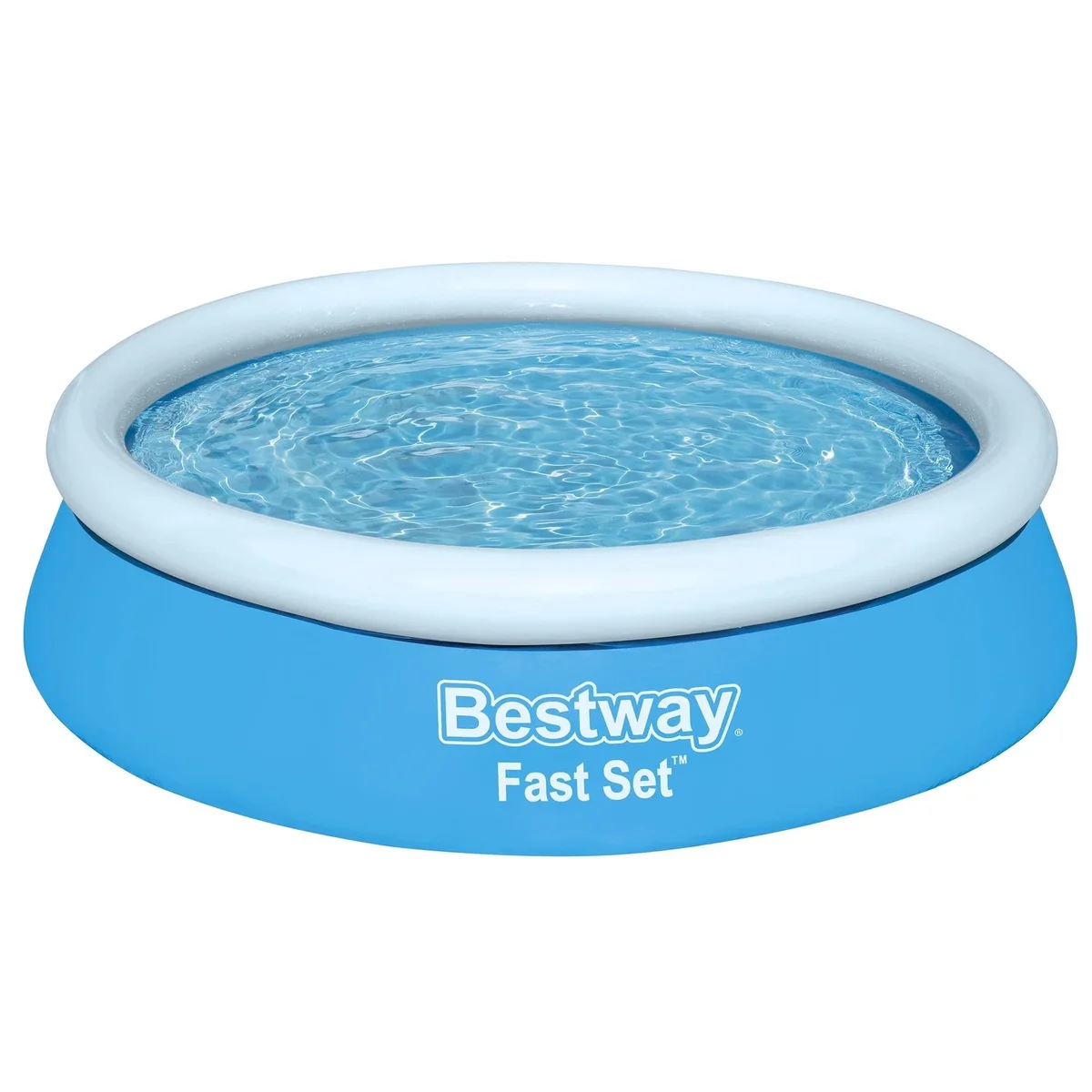 Bestway: Fast Set - 6' x 20" Inflatable Round Pool, Above Ground Splash & Wade Pool, Fill & Rise Setup, Tritech Construction, Easy Drain, Family 3048