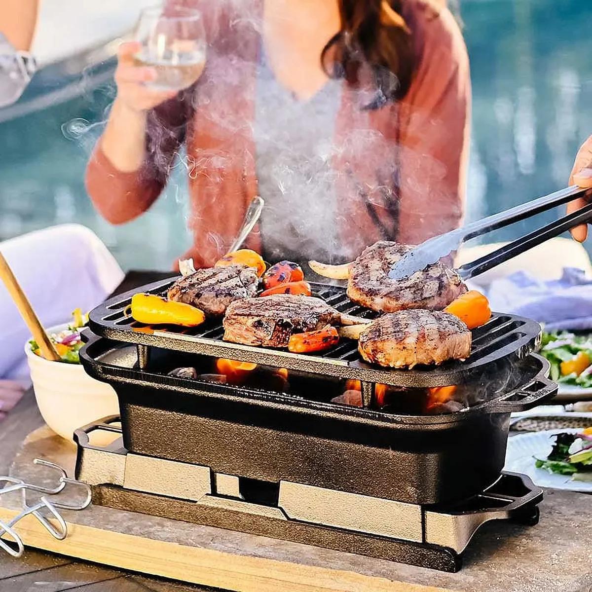 Everdaily Essentials Cast Iron Seasoned 's Charcoal Grill Ref. 3007