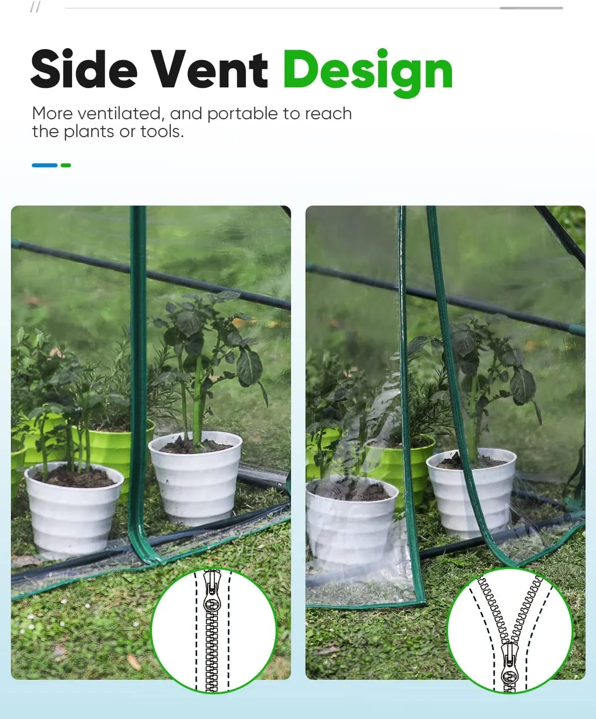 Everdaily Essentials 71"x36"x36" Portable Mini Cloche Greenhouse, Waterproof UV-Resistant Hot House for Indoor Outdoor (Clear) 8868