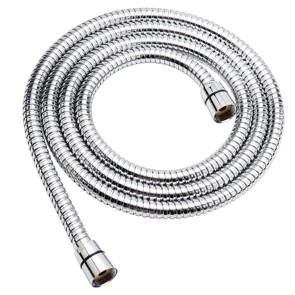 NEWEEN Shower Hose, 69 Inches Extra Long Stainless Steel Handheld Shower Head Hose with Brass Insert and Nut - Durable and Flexible(Chrome) 4830
