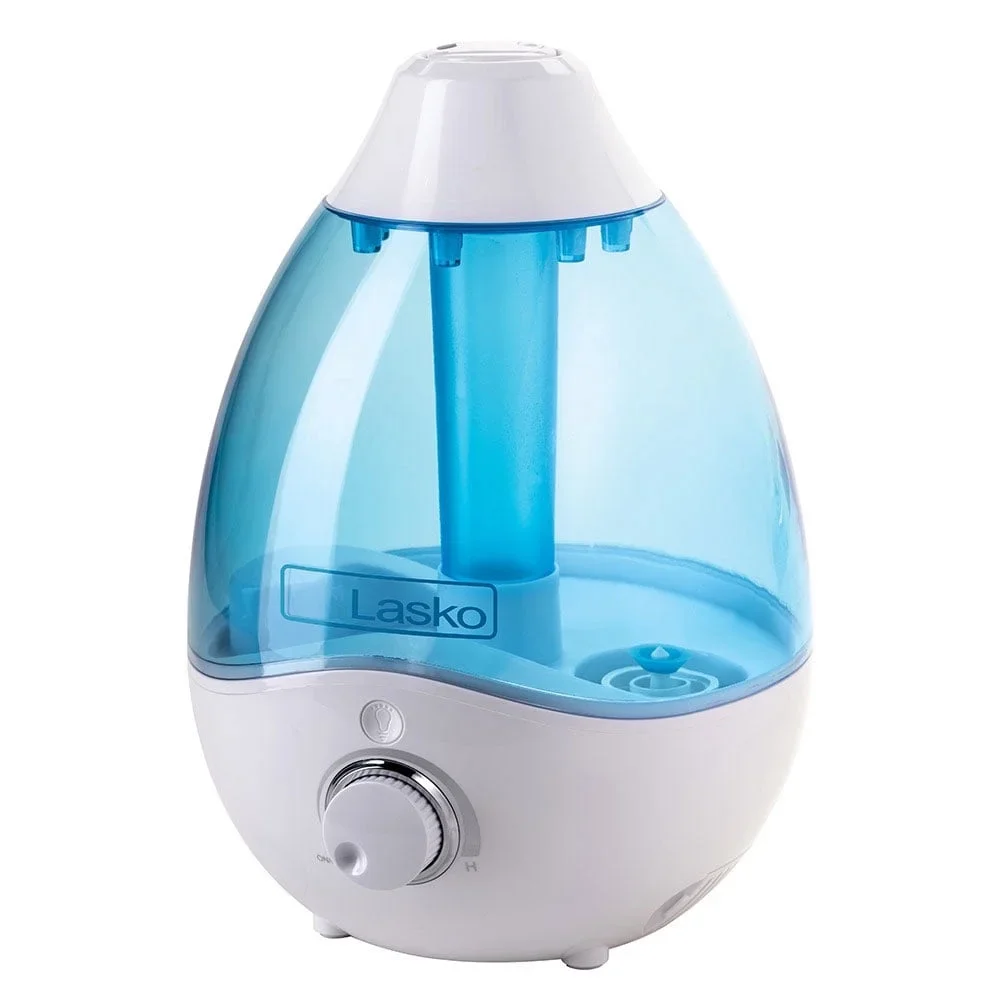 Lasko Ultrasonic Cool Mist Humidifier with Scent Tray and Nightlight, UH200, White and Blue 2116