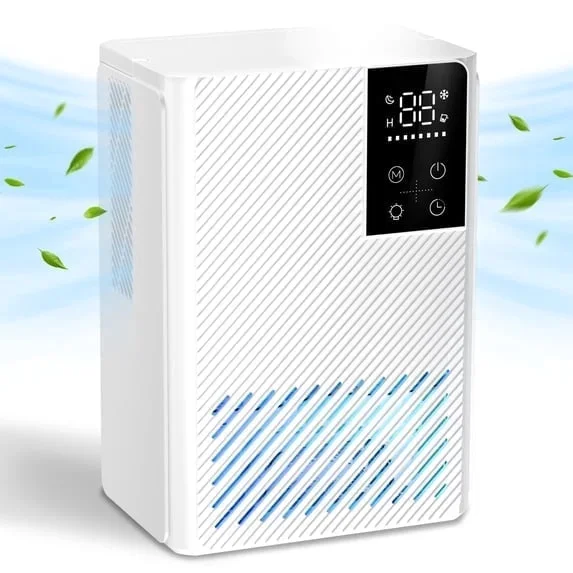 LHRIVER Dehumidifier for Home, 67oz Large Tank, Quiet Sleep Mode, 24H Timer, Auto Shut Off, 7 Color LED Light for Bedroom Bathroom Basement 7842