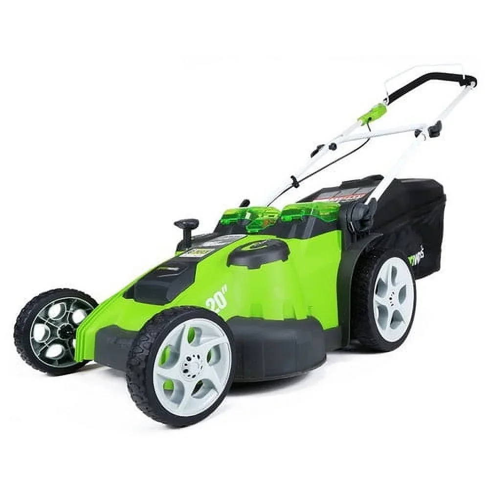 Greenworks Lawn Mower G-Max 20" 4 Amps 40 V Battery All Wheel Drive Walk-Behind Mowers, Brushless Motor 9825