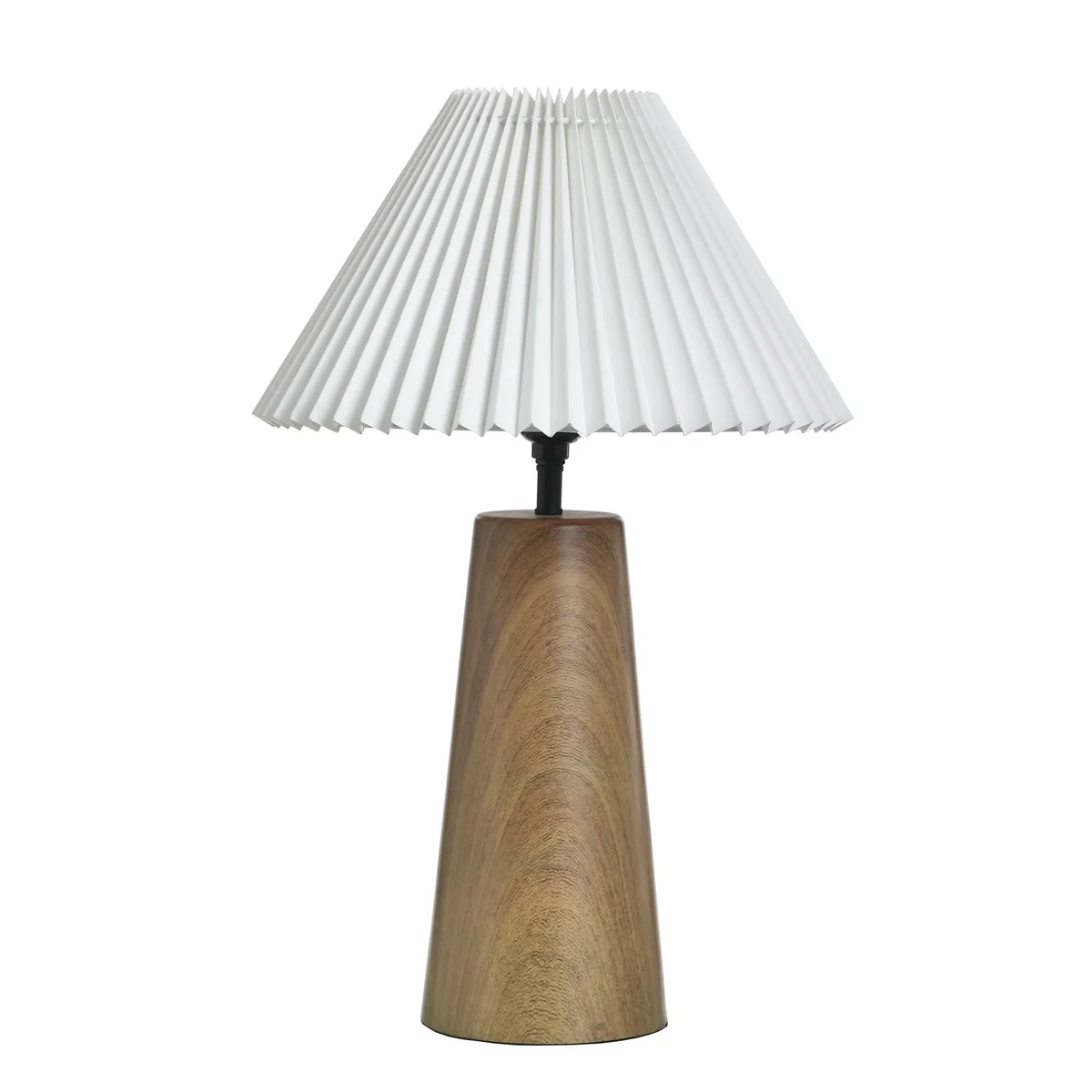 Better Homes & Gardens Wood Grain Finish Table Lamp with Pleated Shade 3988