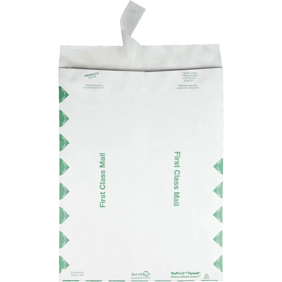 Survivor Tyvek USPS First Class Mailer, 10 x 13, White, 100/Box 0109