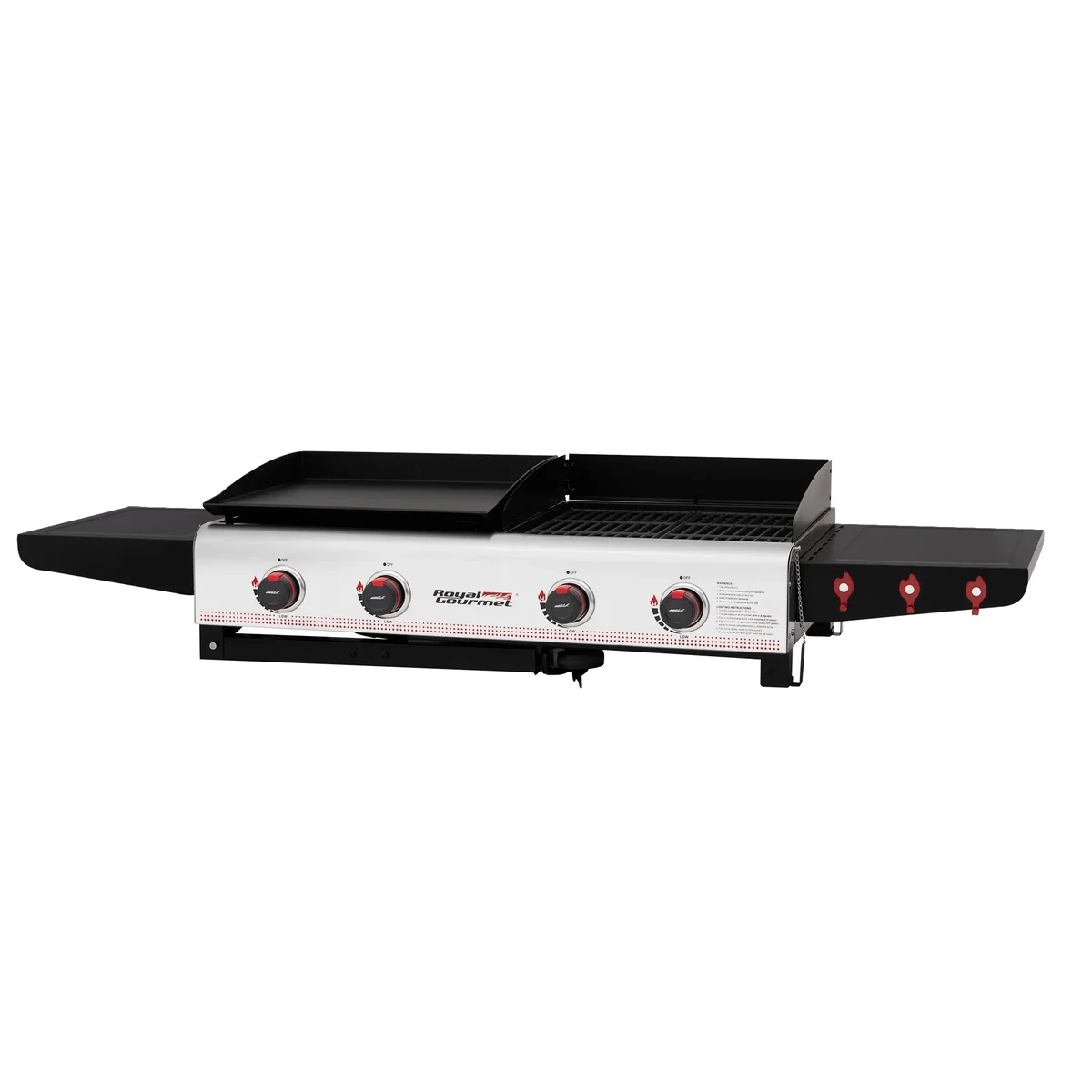Everdaily Essentials GD403 4-Burner Portable Flat Top Gas Grill and Griddle Combo Grill with Folding Legs Ref. 3149