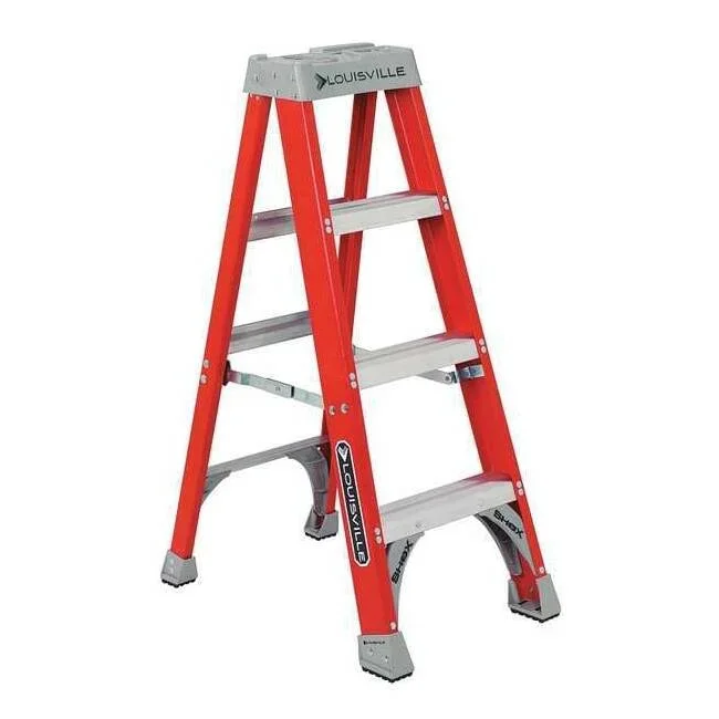Everdaily Essentials 4-Foot Fiberglass Step Ladder, 300-Pound Load Capacity, Type IA, FS1504 0798