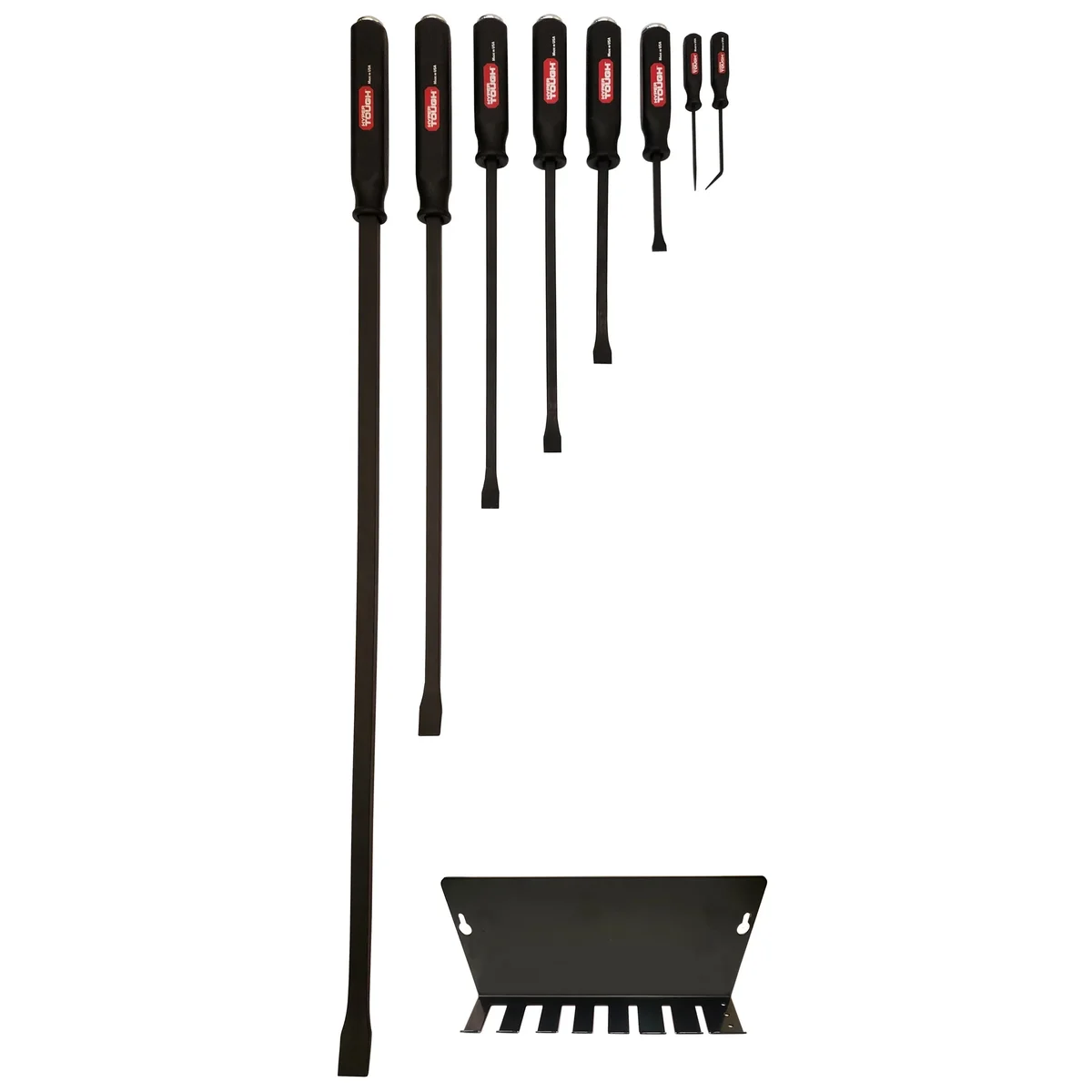 Hyper Tough 8-Piece Handle Pry Bar Set with Metal Striking Cap 7508