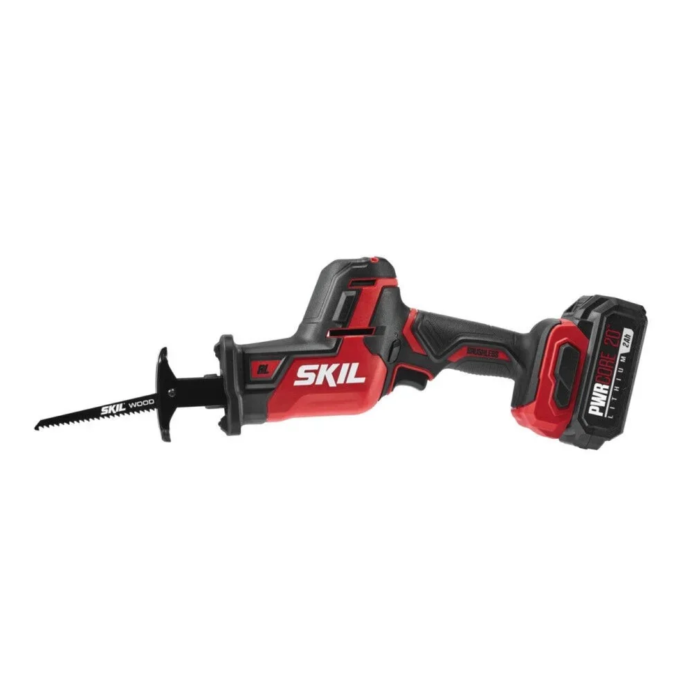 SKIL RS5825B-10 20V PWRCORE 20 Brushless Compact Lithium-Ion Cordless Reciprocating Saw Kit (2 Ah) 9465