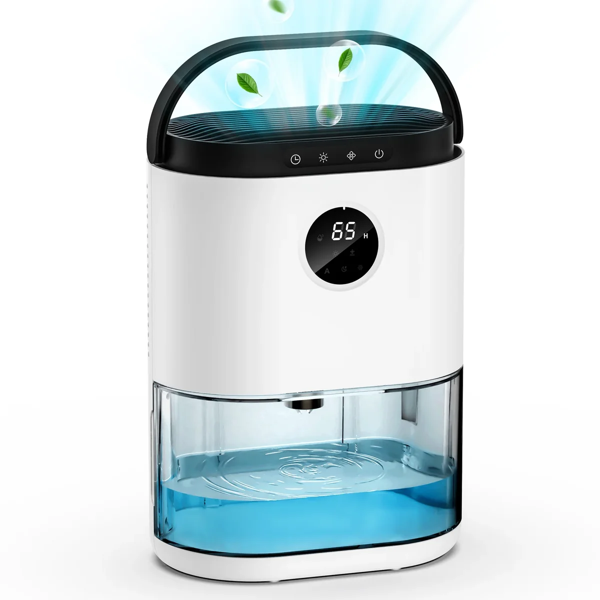 KLOUDIC 78oz 2300ml Dehumidifier for Home up to 480 Sq ft with Humidity Control Portable Ultra Quiet Dehumidifiers 6378