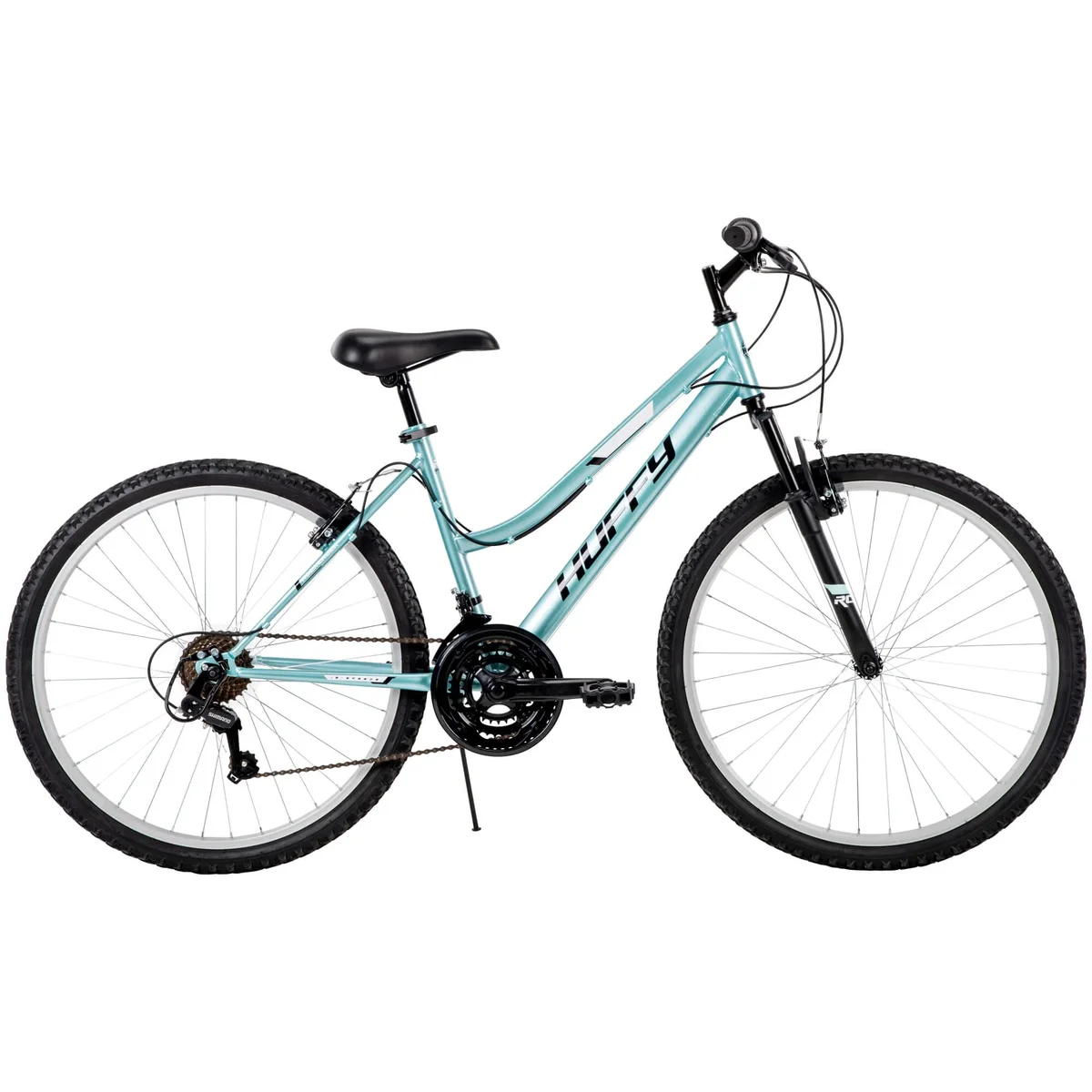 Huffy 26" Rock Creek Mountain Bike, Fits Riders 60"+, Teal, Adult, Women's 9368