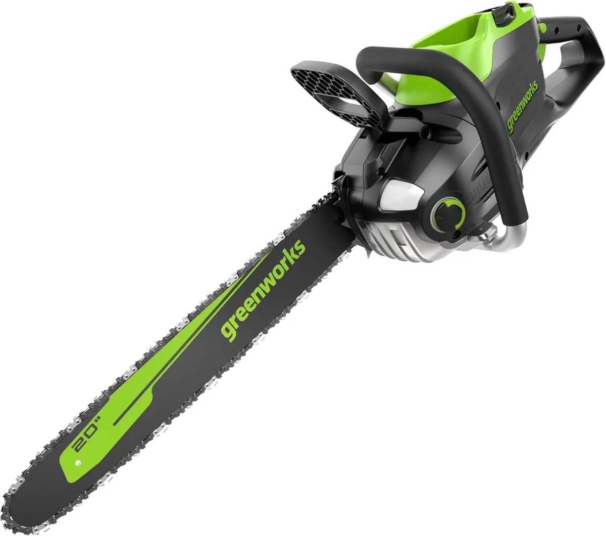 Greenworks 80V 20" Brushless Cordless Chainsaw (Great For Tree Felling, Limbing, Pruning, and Firewood), 75+ Compatible Tools, Tool Only, Green 4224
