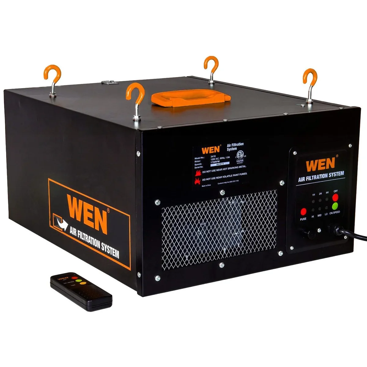 Wen 3410 3 Speed Remote Controlled Air Filtration System (300/350/400 CFM) 7559