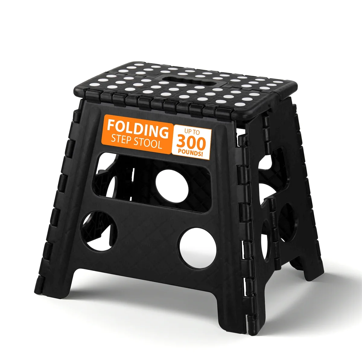 GARITIN Folding Step Stool with Handle, 12.6"H Non-Slip Foldable Stool for Adults or Kids, Holds up to 300 lbs, Collapsible Step Stool for Kitche 6495