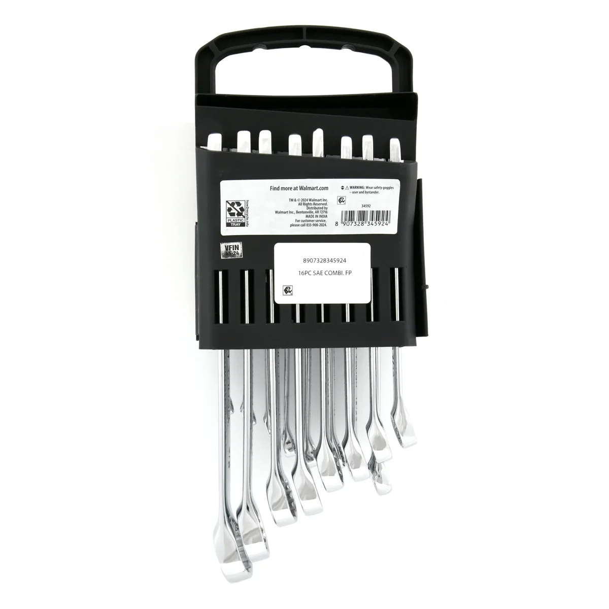 Hyper Tough 16-Piece SAE Combination Wrench Tool Set, Hand Tools 1069