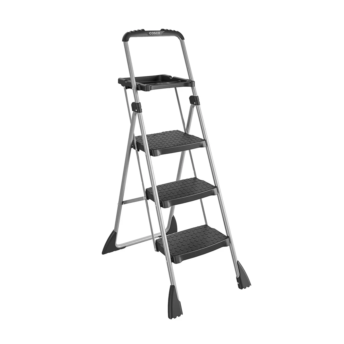 COSCO 3-Step Max Steel Work Platform, 225 lb. Weight Capacity, Black 3310