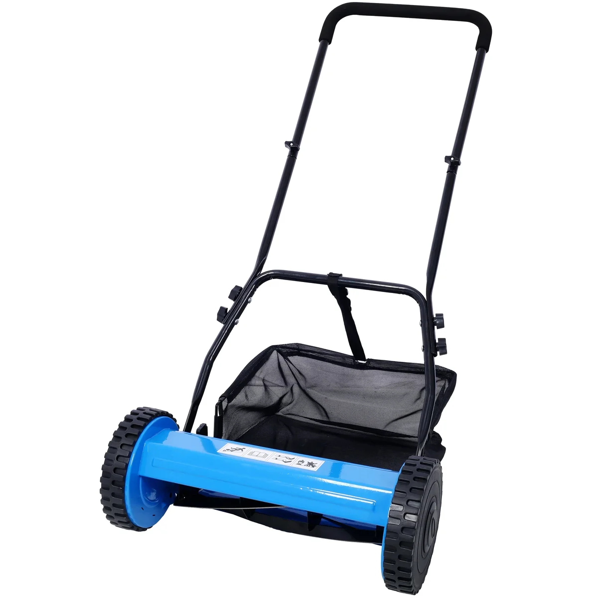OTTO 5-Blade Manual Push Reel Lawn Mower, 8-Inch Polymer Wheels with 14" Cutting Width and Adjustable 0.6"-1.8" Blade Height, Eco-Friendly Reel Mower  7129