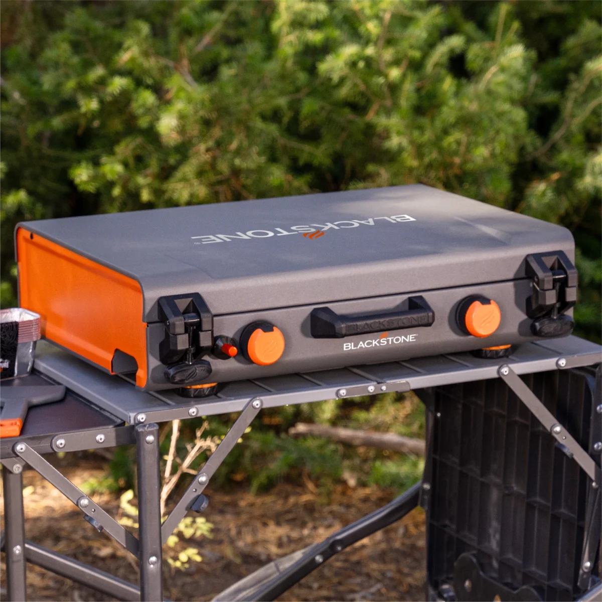 Everdaily Essentials Adventure Ready 20"x14" 2-Burner Propane Camping Griddle with Latching Hood and Handle Ref. 5887