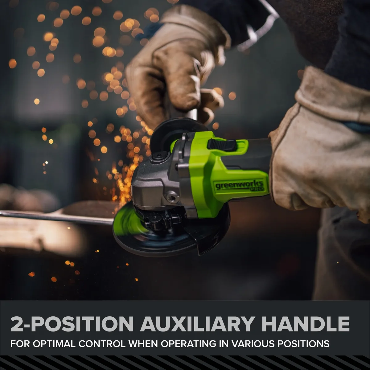 Greenworks Pro PowerAll 24V Brushless 4-1/2" Angle Grinder, Tool Only, AG590A2 8575