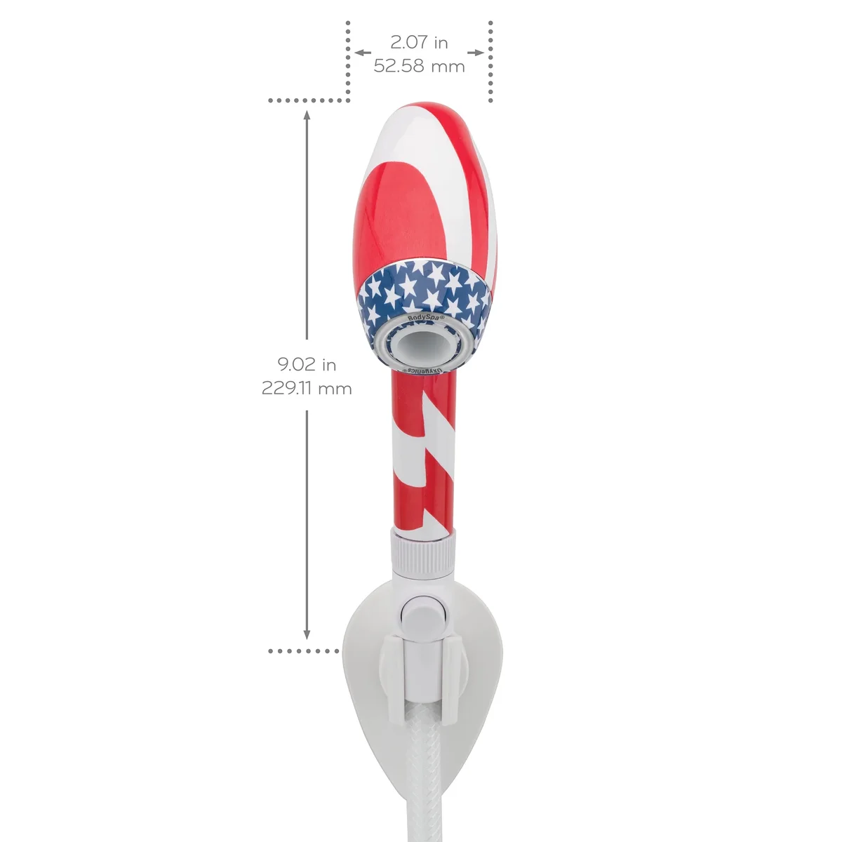 Everdaily Essentials RV Handheld Shower Head 2-Setting Red, White and Blue Ref. 0756