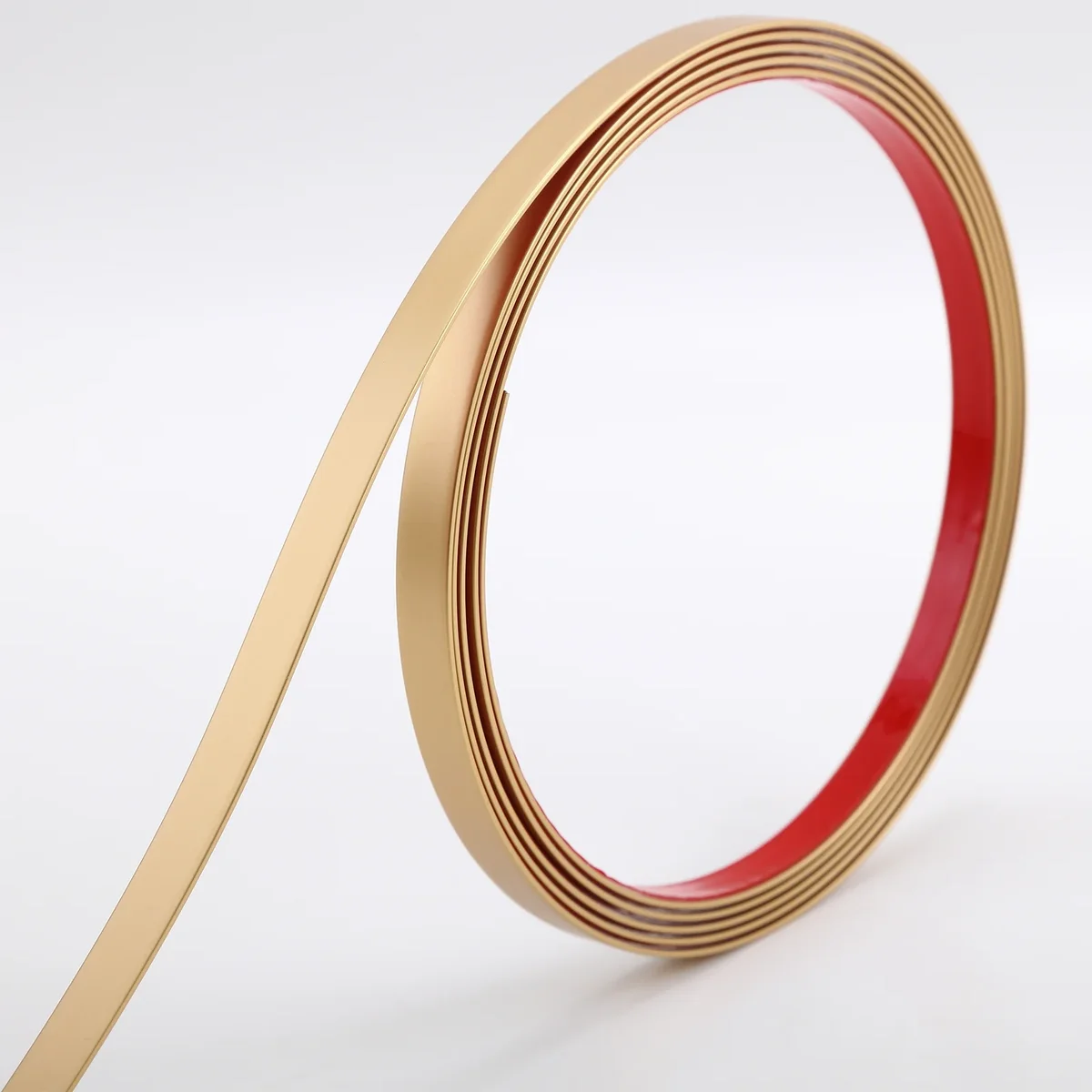 Trimold Gold Molding Trim Peel and Stick, Flexible Mirror Border Design, Wall Ceiling Floor Cabinet Tile Edge Moulding, 5m x 0.66cm 8183