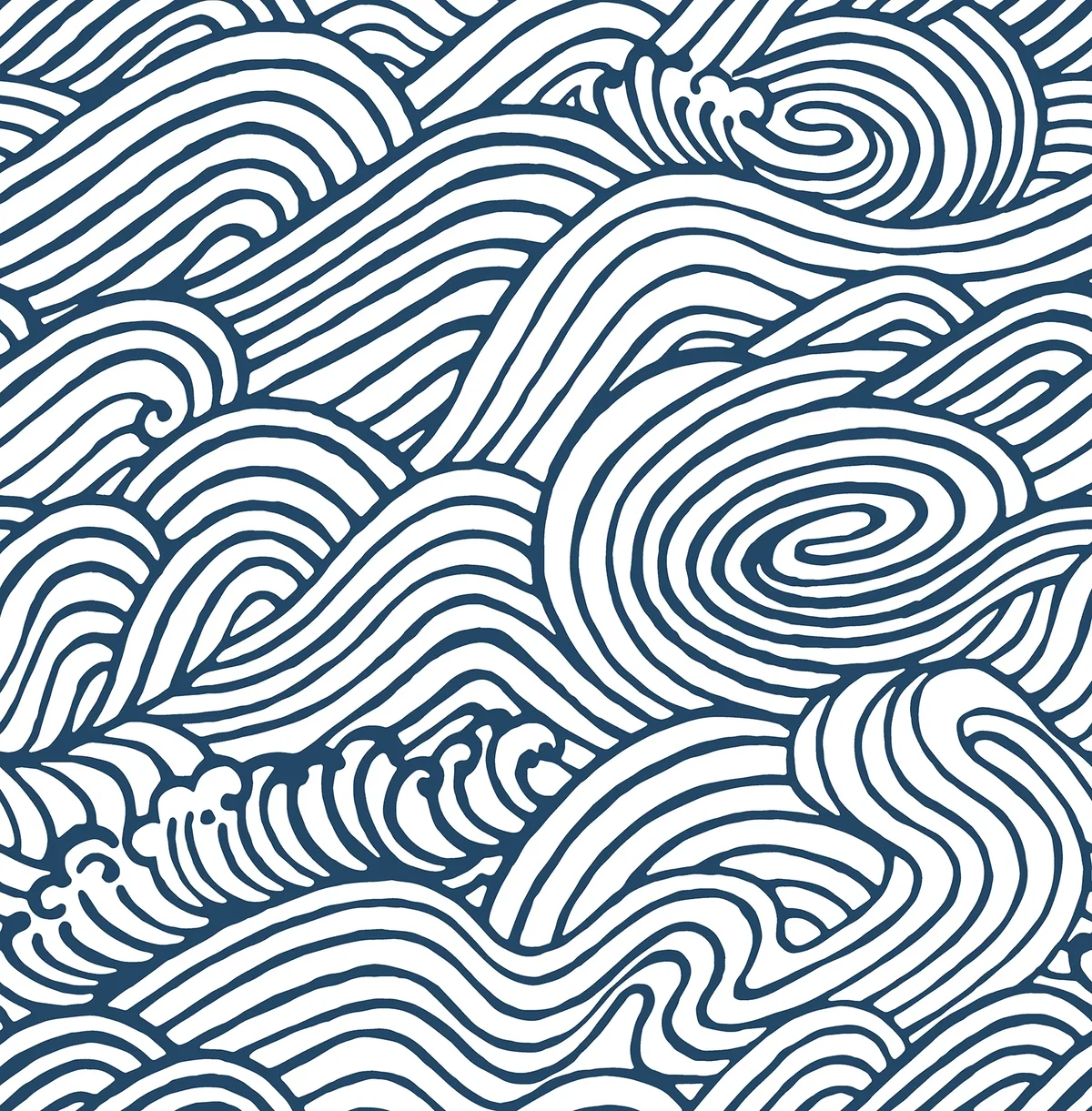 NuWallpaper Navy Saybrook Vinyl Peel And Stick Wallpaper, 216-in by 20.5-in, 30.75 sq. ft. 8894