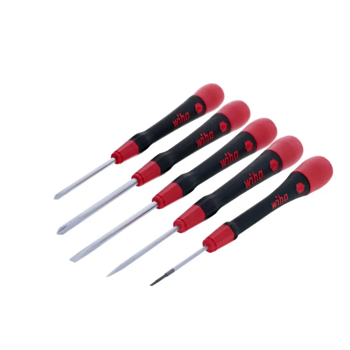 Wiha Tools 5 Piece Set Includes: Slotted 1.5mmx40mm, 2.5mmx50mm, 3.5mmx60mm and Phillips #0x50mm, #1x60mm 7599
