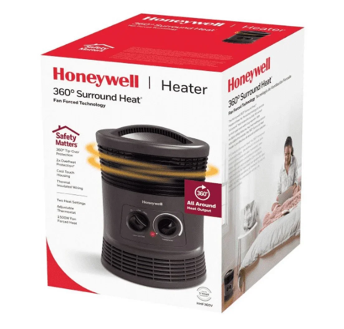 Honeywell HHF360 1500W 360° Surround Indoor Heater - Black 4562