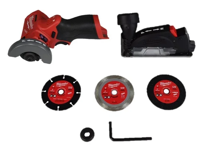 Milwaukee 2522-20 M12 FUEL 3" Compact Cut Off Tool – 20,000 RPM, Brushless Motor, Reversible Blade, Tool-Free Guard, Multi-Material Cutting (Ba 0438