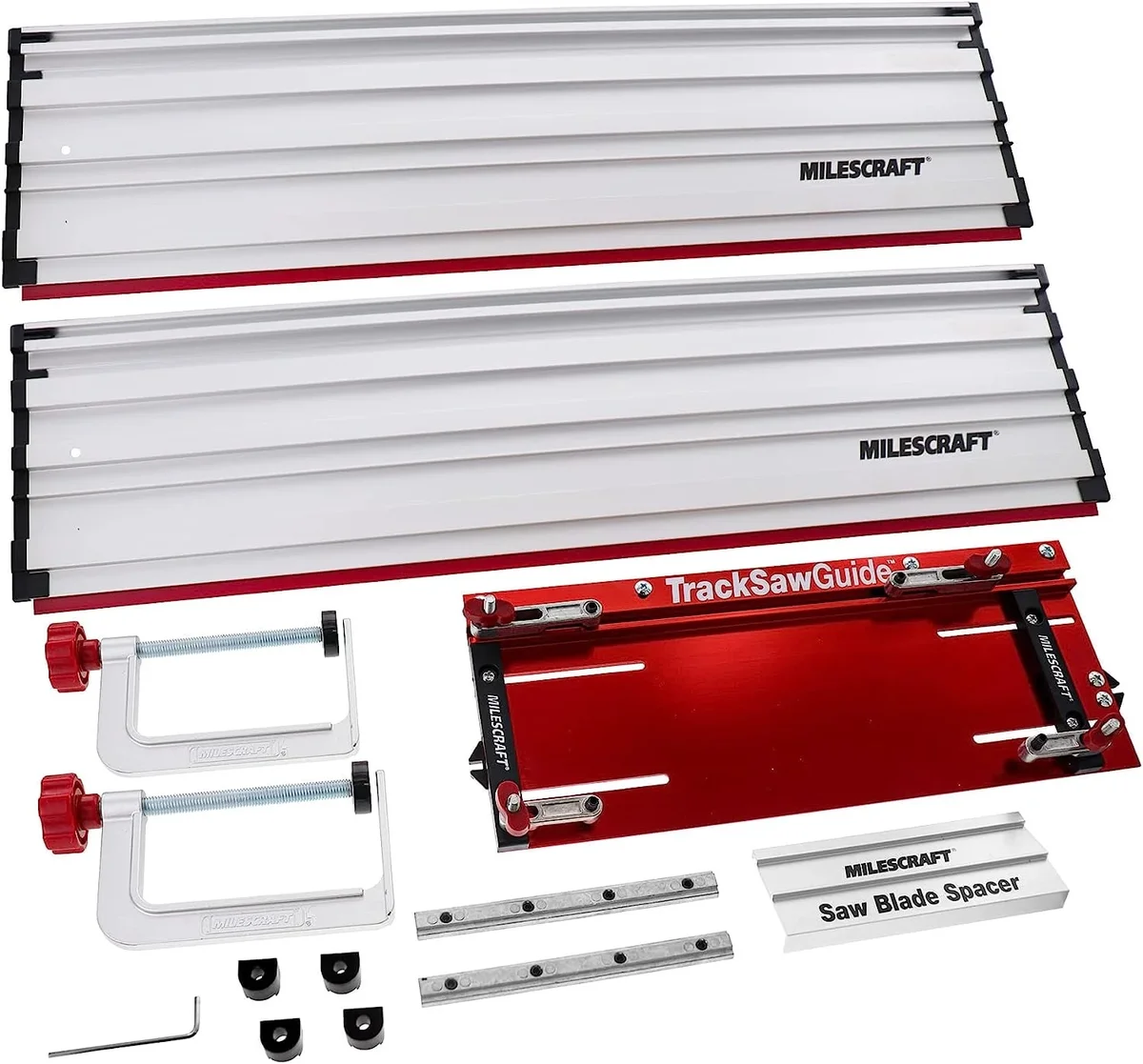 Milescraft 1409 Track Saw Guide Universal Compatibility for Circular Saws with Blades up to . 50 Expandable Cutting Range with 2 Cutting Depth. A 4398