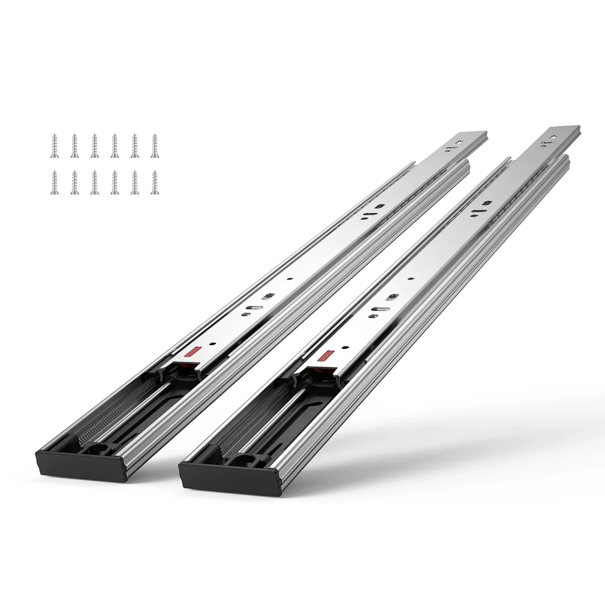 KFFKFF 6 Pairs 18” Soft-Close Drawer Ball Bearing Full Extension 100 Lbs 7801