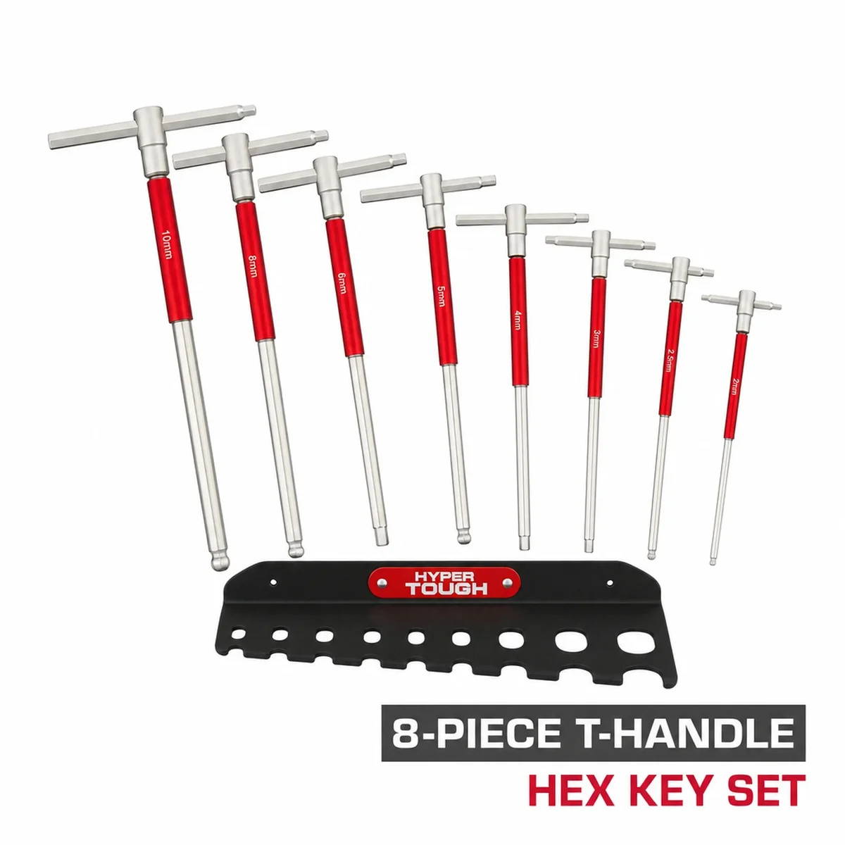 Hyper Tough Heavy-Duty T-Handle Hex Key Set, 8 Pieces 4196