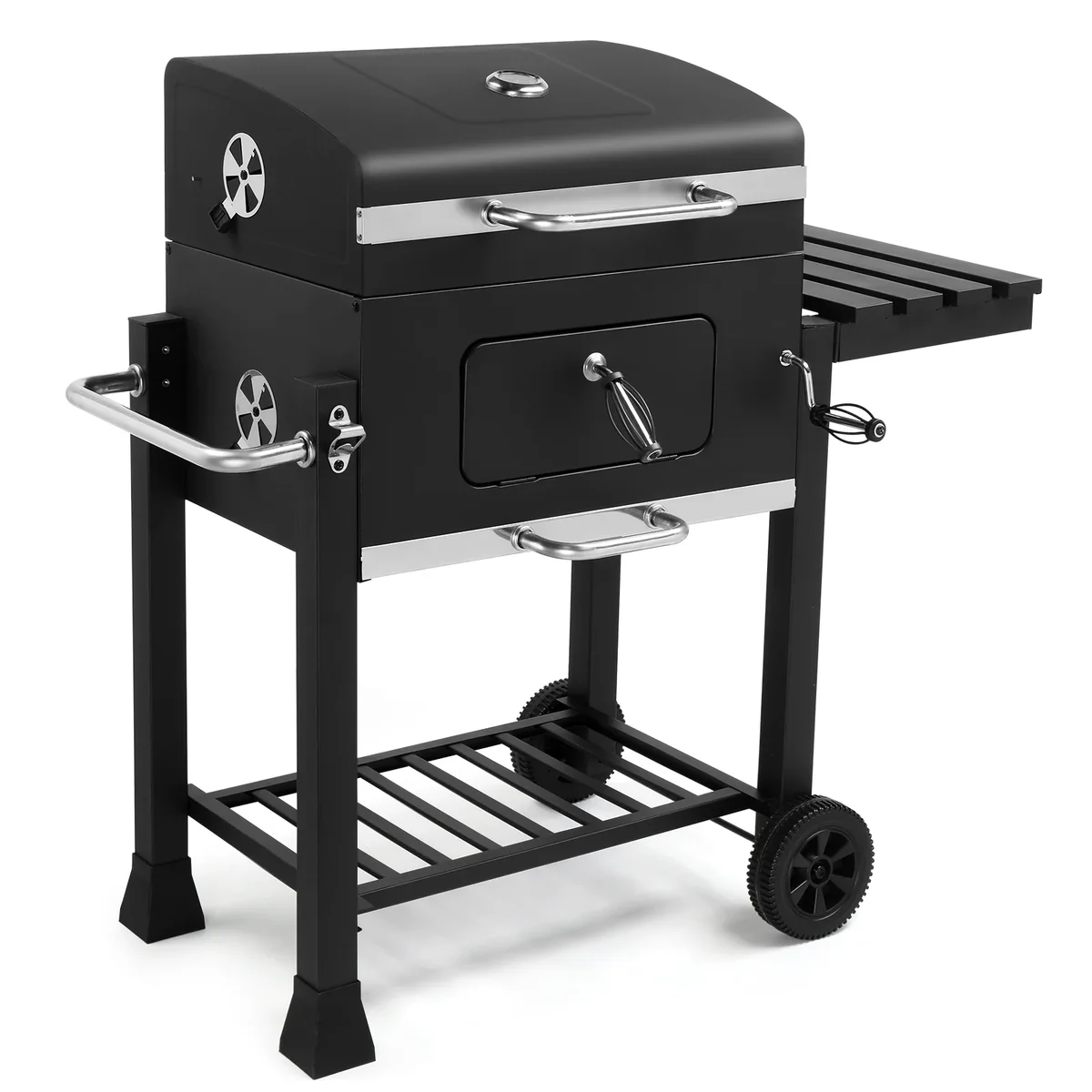 Ktaxon BBQ Grill Outdoor Charcoal Grill Smoker for Patio Backyard,Black 9249