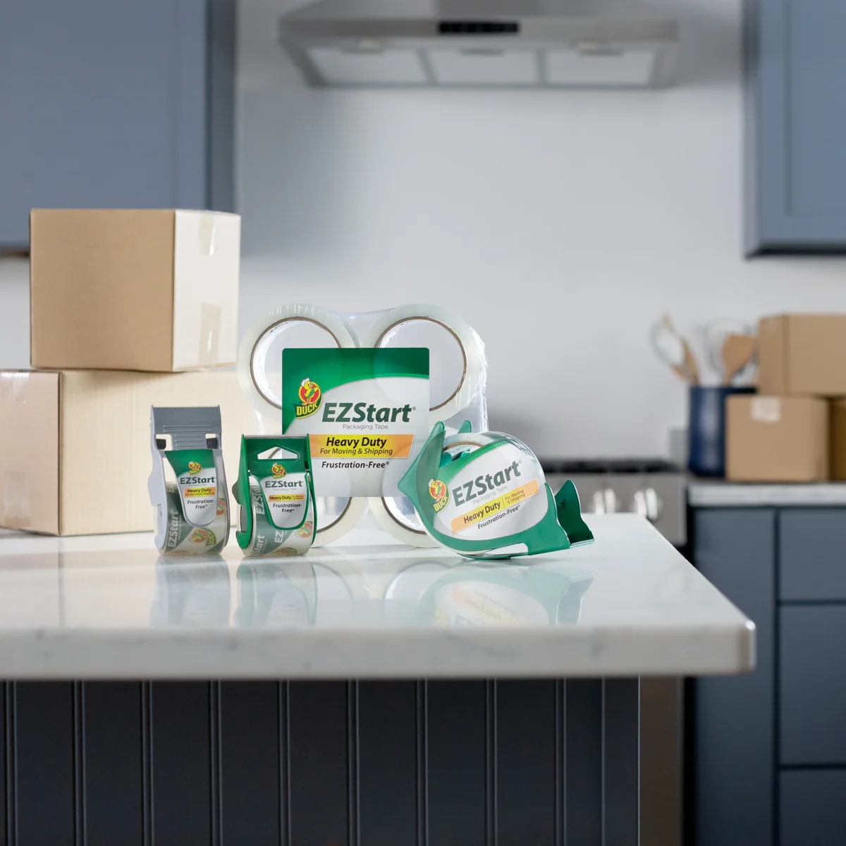 Duck Brand Duck EZ Start Clear Packaging Tape, 1.88 in. x 55 yd., 8 Rolls 3315