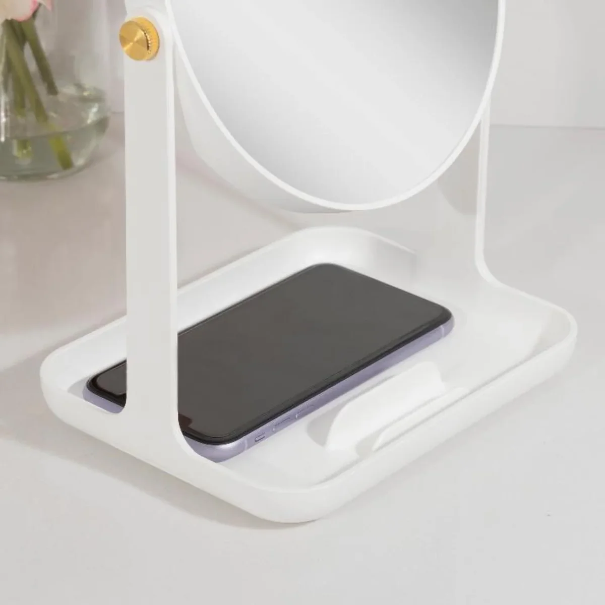 ZADRO, INC. 5X and 1X Magnification Makeup Mirror with Accessory Tray and Phone Holder 7796