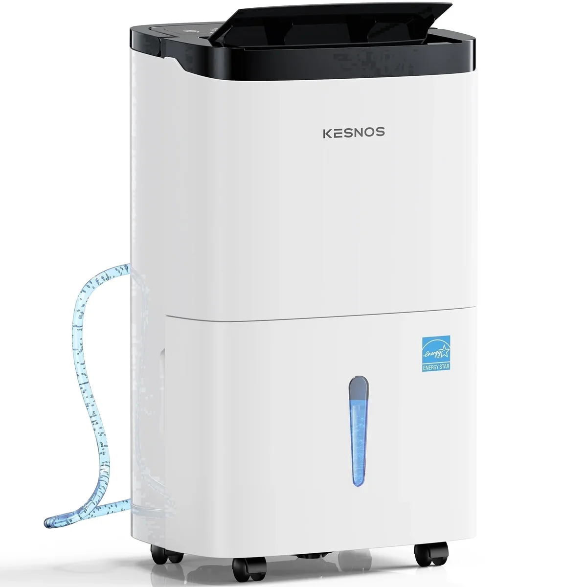 Waykar Kesnos 150 Pint Dehumidifier with Pump for Home and Basements, DOE 50 PT up to 7000 Sq. Ft,  with Bucket, Drain Hose, Portable, Auto Defrost and  0345