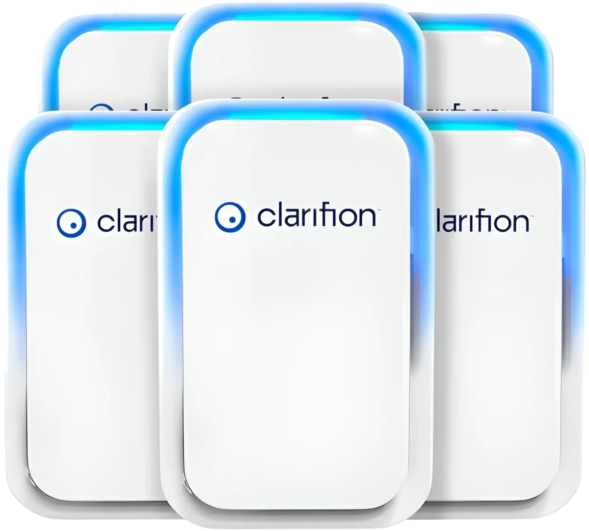 Clarifion - Negative Ion Generator with Highest Output (6 Units) Filterless Mobile Ionizer, Plug in, Eliminates: Smoke, Viruses, Allergens & More 2538