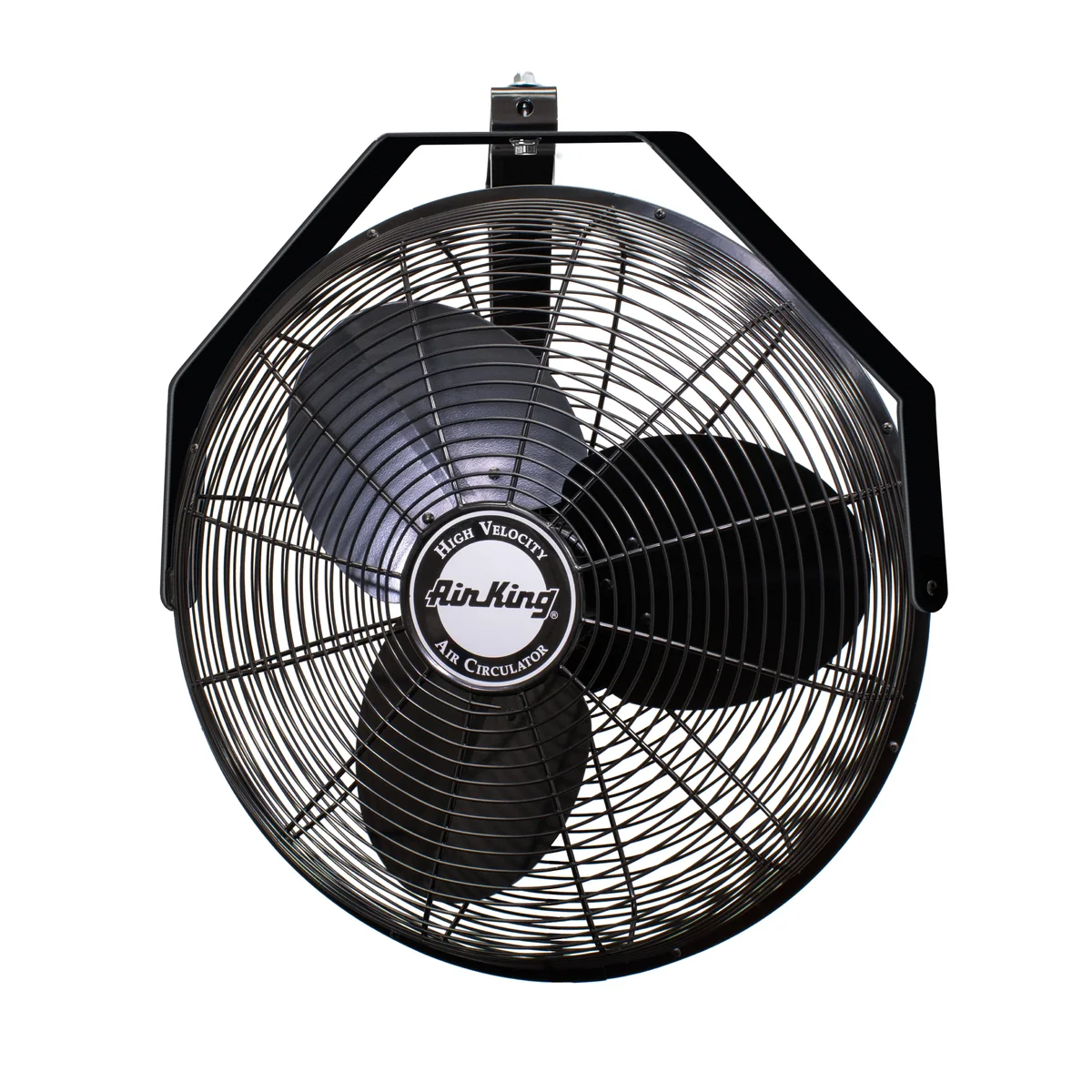 Air King 18" Industrial Grade 1/6 HP High Velocity Wall Mount Fan, 28" H, Black, 9518, New 7064